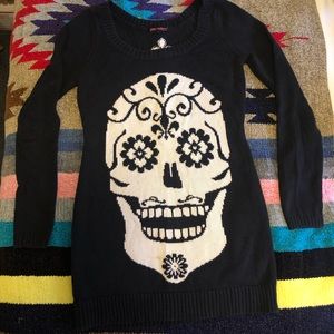 Betsey Johnson Sugar Skull Sweater Dress